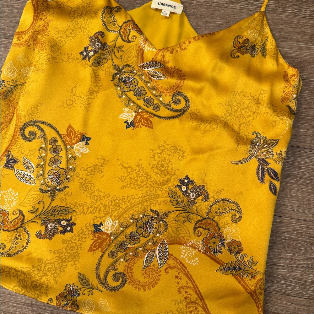 L'AGENCE Mustard Paisley Camisole - Picture 3 of 3